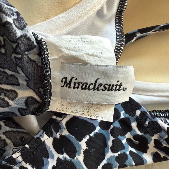 Miraclesuit Leopard Print One-Piece Swimsuit With Padded Cups Approximate L/XL - Picture 5 of 11